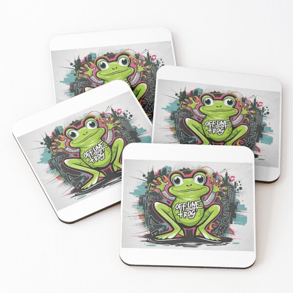 Item preview, OFFLINE BUSY FROG: Embrace the Digital Detox with a Quirky Twist designed and sold by Colorful-Garden.