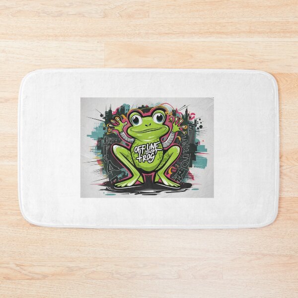 Item preview, OFFLINE BUSY FROG: Embrace the Digital Detox with a Quirky Twist designed and sold by Colorful-Garden.