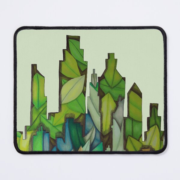 Item preview, Leaf Metropolis - Urban Nature Fusion Art designed and sold by ILoveTheQuirky.
