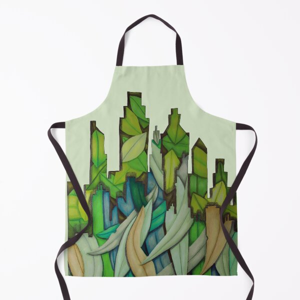 Item preview, Leaf Metropolis - Urban Nature Fusion Art designed and sold by ILoveTheQuirky.