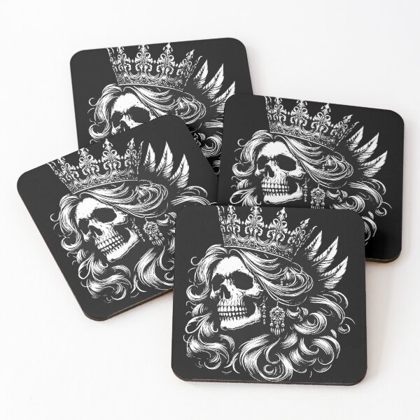 Item preview, Dark Art Skull Queens Girl Lady Rose and Crown Grunge Vintage Tattoo designed and sold by MORSPECTIVE.