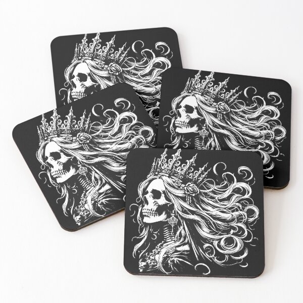 Item preview, Dark Art Skull Queens Girl Lady Rose and Crown Grunge Vintage Tattoo designed and sold by MORSPECTIVE.