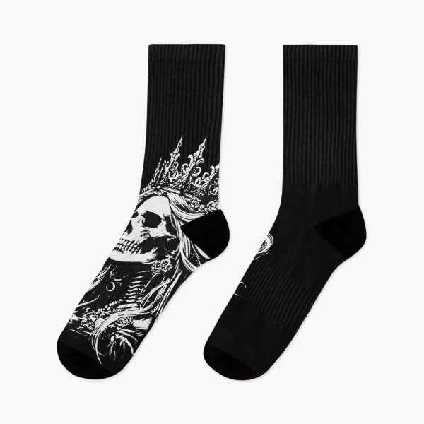 Item preview, Dark Art Skull Queens Girl Lady Rose and Crown Grunge Vintage Tattoo designed and sold by MORSPECTIVE.