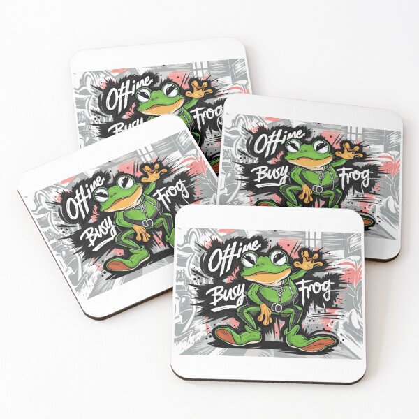Item preview, OFFLINE BUSY FROG: Embrace the Digital Detox with a Quirky Twist designed and sold by Colorful-Garden.