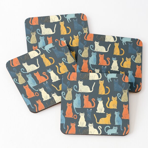 Item preview, Cats Print Designs Feline Seamless Backgrounds Kitty Pattern Vector designed and sold by HerbGimmick.