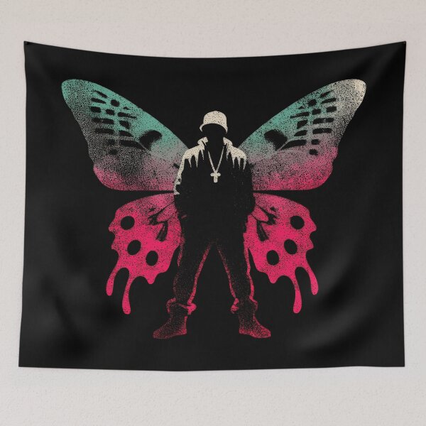 Item preview, Hip Hop Butterfly - Rap Music Graffiti Street Art designed and sold by Urban-Alien.