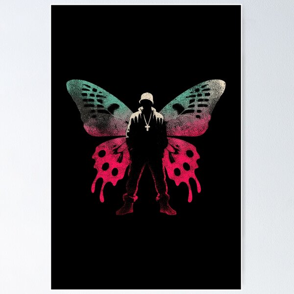 Item preview, Hip Hop Butterfly - Rap Music Graffiti Street Art designed and sold by Urban-Alien.