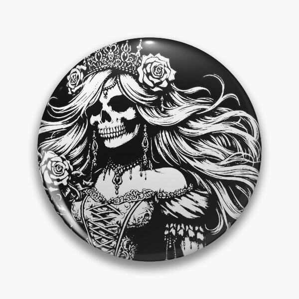 Item preview, Dark Art Skull Queens Girl Lady Rose and Crown Grunge Vintage Tattoo designed and sold by MORSPECTIVE.