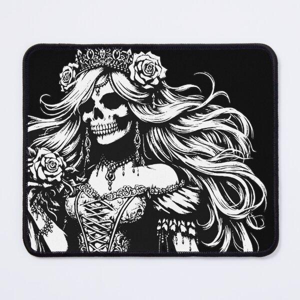 Item preview, Dark Art Skull Queens Girl Lady Rose and Crown Grunge Vintage Tattoo designed and sold by MORSPECTIVE.