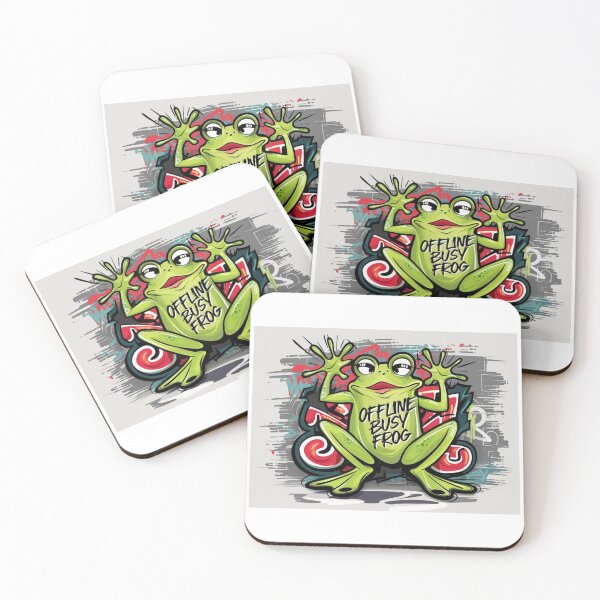 Item preview, OFFLINE BUSY FROG: Embrace the Digital Detox with a Quirky Twist designed and sold by Colorful-Garden.