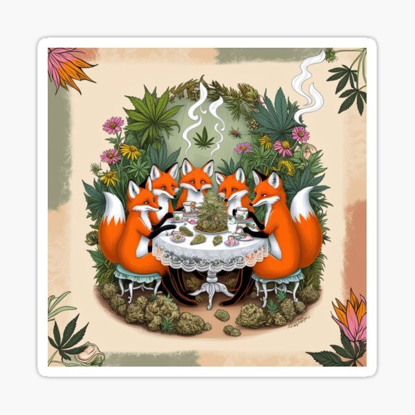 Foxy Tea Party T-Shirts Sticker