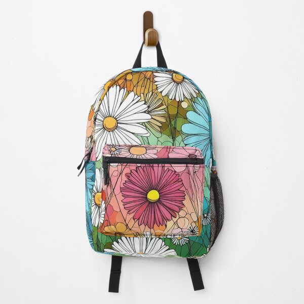 Item preview, Daisy Flowers Colorful Pink White Orage Blue on Grass designed and sold by Nanthanon.