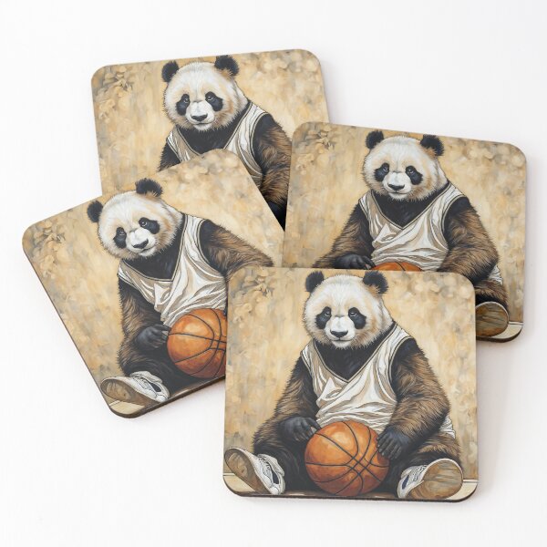 Item preview, funny panda playing basketball designed and sold by Mauswohn.