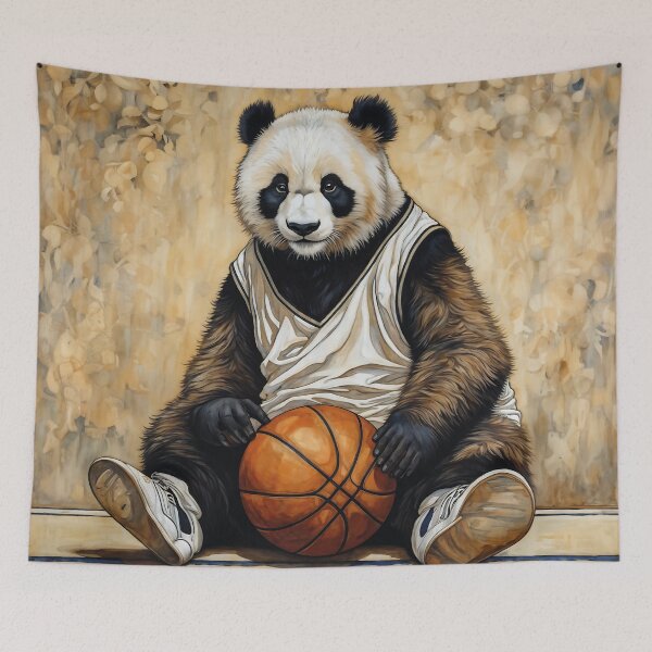 Item preview, funny panda playing basketball designed and sold by Mauswohn.