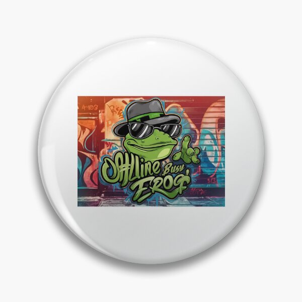Item preview, OFFLINE BUSY FROG: Embrace the Digital Detox with a Quirky Twist designed and sold by Colorful-Garden.
