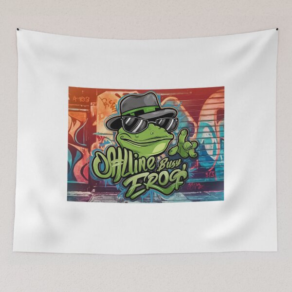 Item preview, OFFLINE BUSY FROG: Embrace the Digital Detox with a Quirky Twist designed and sold by Colorful-Garden.