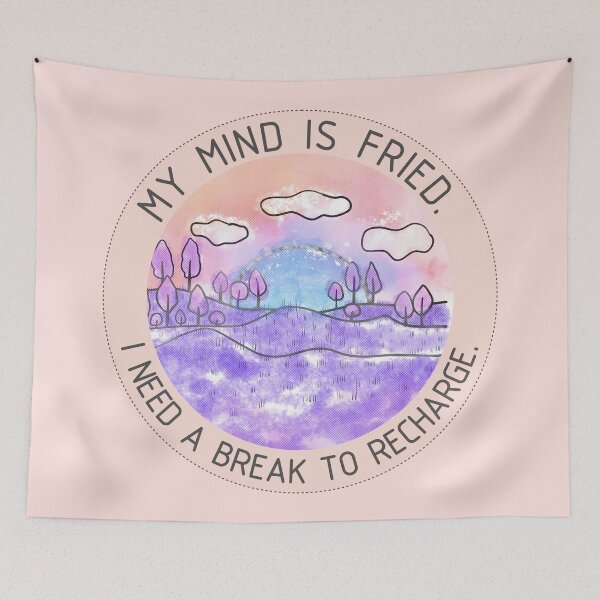 Item preview, My mind is fried. I need a break to recharge. Funny holiday picture/5 designed and sold by My-fake-places.