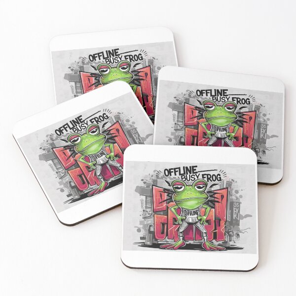Item preview, OFFLINE BUSY FROG: Embrace the Digital Detox with a Quirky Twist designed and sold by Colorful-Garden.