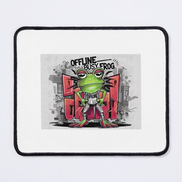 Item preview, OFFLINE BUSY FROG: Embrace the Digital Detox with a Quirky Twist designed and sold by Colorful-Garden.