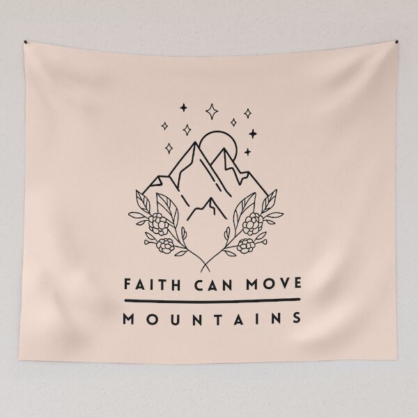 Item preview, Faith Can Move Mountains, Bible Verse ,Christian Gospel Quotes, Inspirational Christian Woman Design designed and sold by mattlee20.