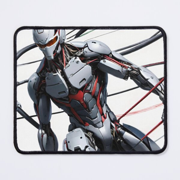 Item preview, Red and Grey Humanoid Robot designed and sold by GrizzlyCollective.