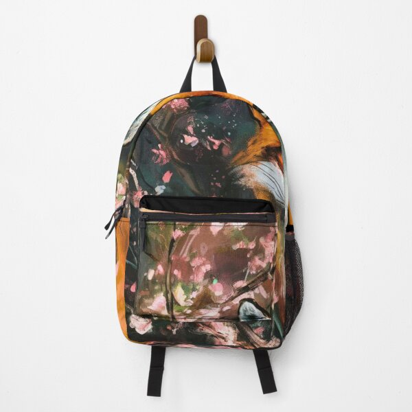Item preview, Fox Portrait. Cherry blossom, floral fox, vintage fox, fox painting, Edvard Munch style designed and sold by FoxVibes.