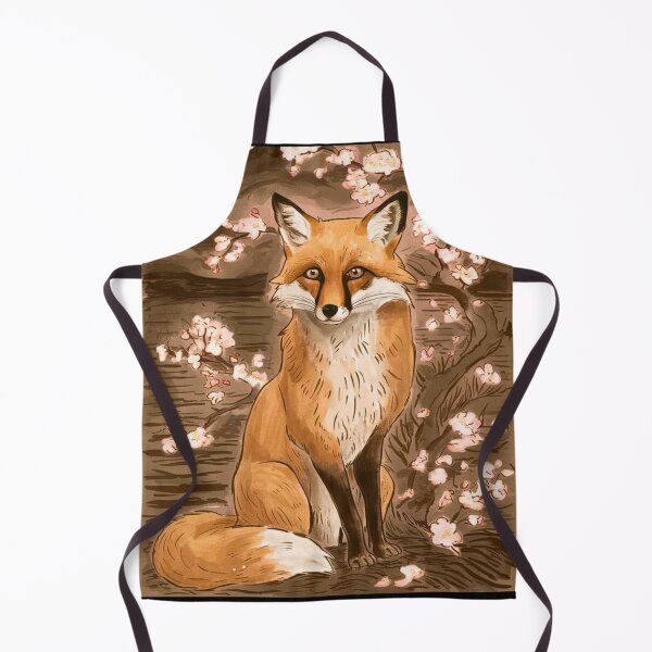 Item preview, Fox Portrait. Cherry blossom, floral fox, vintage fox, fox painting, Edvard Munch style designed and sold by FoxVibes.