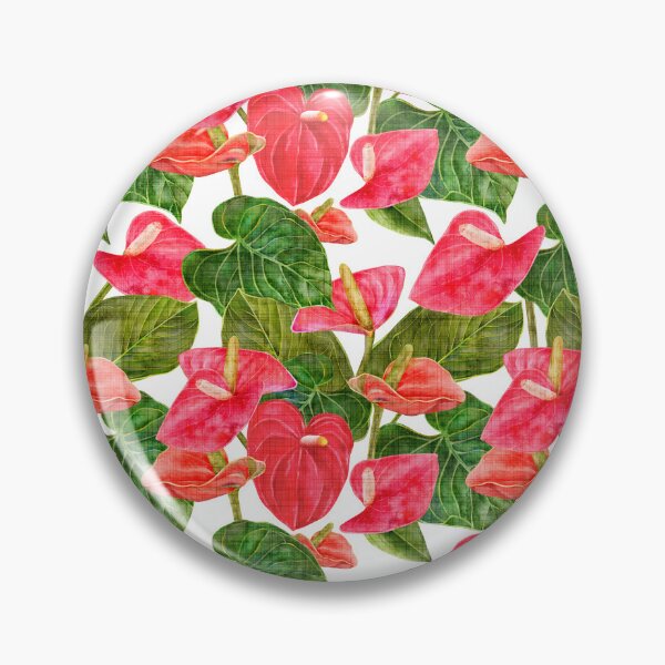 Item preview, Flamingo Lily Green - Linen Texture designed and sold by Sketchbook Designs.