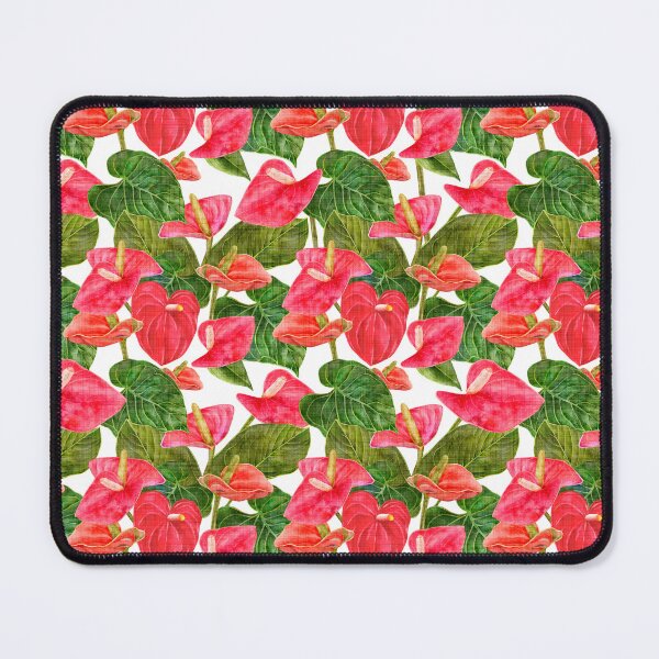 Item preview, Flamingo Lily Green - Linen Texture designed and sold by Sketchbook Designs.