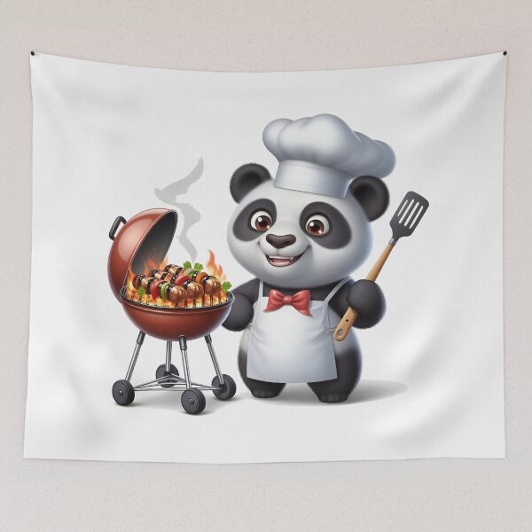 Item preview, Panda Gourmet: The Adorable Chef in a Professional Outfit designed and sold by daruneenok.