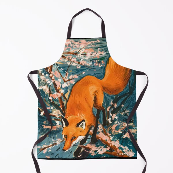 Item preview, Fox Portrait. Cherry blossom, floral fox, vintage fox, fox painting, Edvard Munch style designed and sold by FoxVibes.