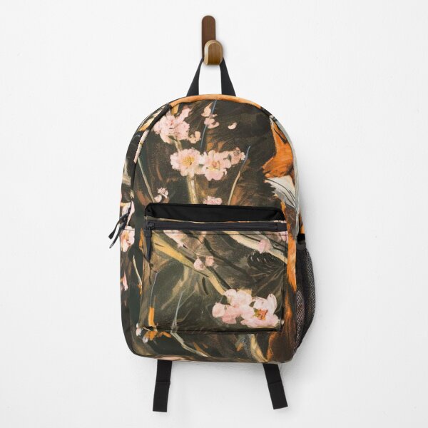 Item preview, Fox Portrait. Cherry blossom, floral fox, vintage fox, fox painting, Edvard Munch style designed and sold by FoxVibes.