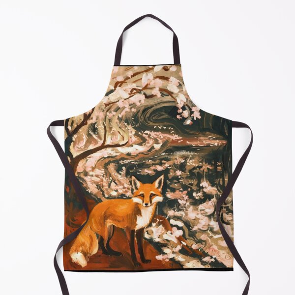 Item preview, Fox Portrait. Cherry blossom, floral fox, vintage fox, fox painting, Edvard Munch style designed and sold by FoxVibes.