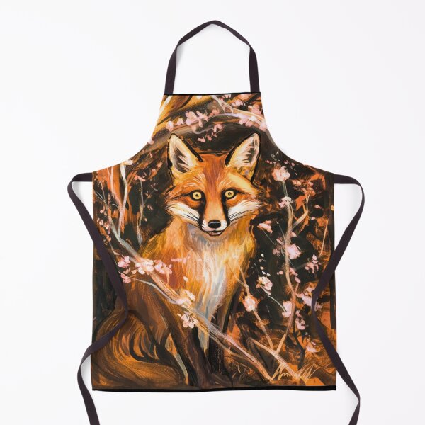 Item preview, Fox Portrait. Cherry blossom, floral fox, vintage fox, fox painting, Edvard Munch style designed and sold by FoxVibes.