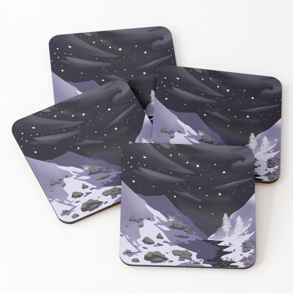 Item preview, Mountains on a Winter Night designed and sold by CreationsByBear.