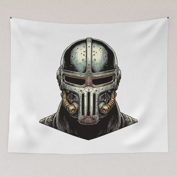 Item preview, Post-Apocalyptic Knight in Cyber Armor Illustration designed and sold by SCG-designs.