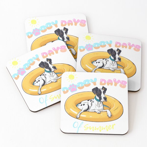 Item preview, Doggy Days of summer aesthetic summer vacation great dane dog in a swimming ring  designed and sold by GoodyPaws.