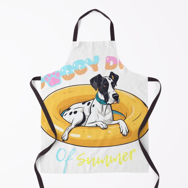Item preview, Doggy Days of summer aesthetic summer vacation great dane dog in a swimming ring designed and sold by GoodyPaws.
