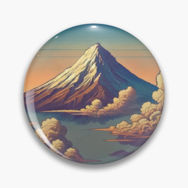 Item preview, Emerging From Where Sky and Lake Meet - A Contemporary Ukiyo-e Nature Landscape designed and sold by Kijiermono.