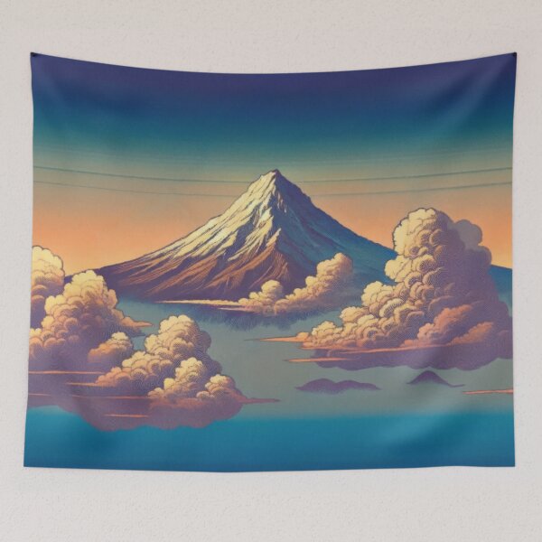 Item preview, Emerging From Where Sky and Lake Meet - A Contemporary Ukiyo-e Nature Landscape designed and sold by Kijiermono.