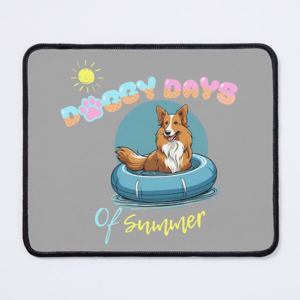 Item preview, Doggy Days of summer aesthetic summer vacation shetland sheepdog dog in a swimming ring  designed and sold by GoodyPaws.