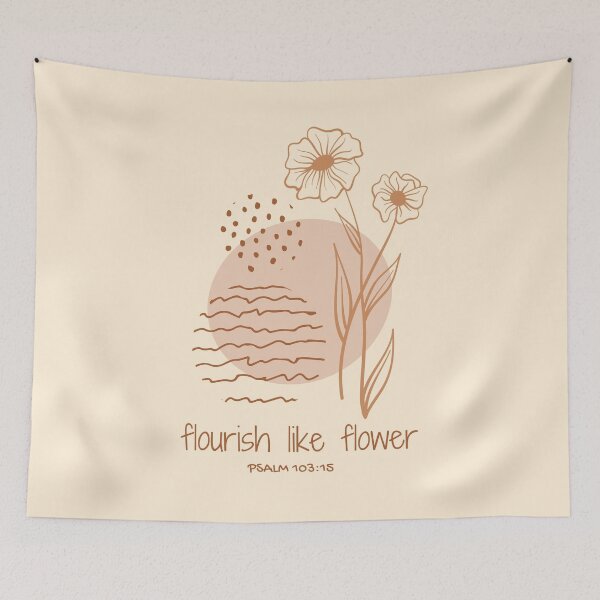 Item preview, Boho Flourish Like Flower, Boho Bible Verse ,Women's Christian Gospel Quotes, Inspirational Christian Woman Design designed and sold by mattlee20.