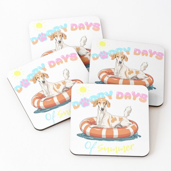 Item preview, Doggy Days of summer aesthetic summer vacation borzoi dog in a swimming ring  designed and sold by GoodyPaws.