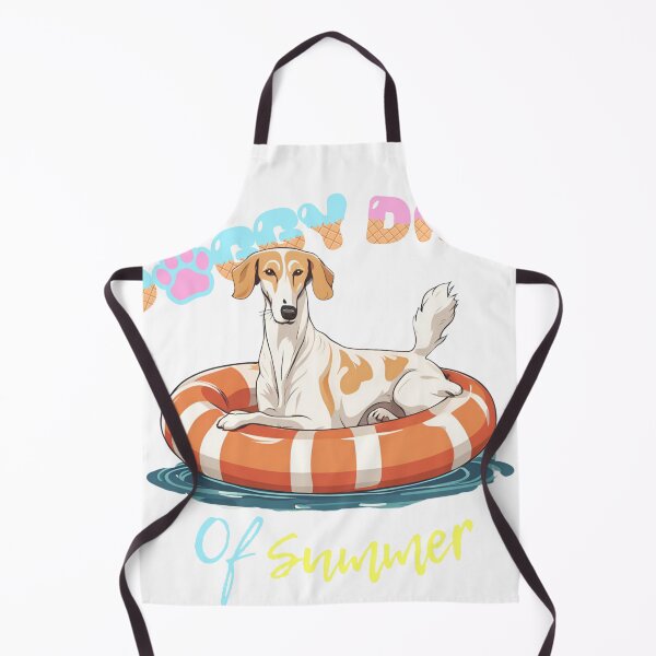 Item preview, Doggy Days of summer aesthetic summer vacation borzoi dog in a swimming ring designed and sold by GoodyPaws.