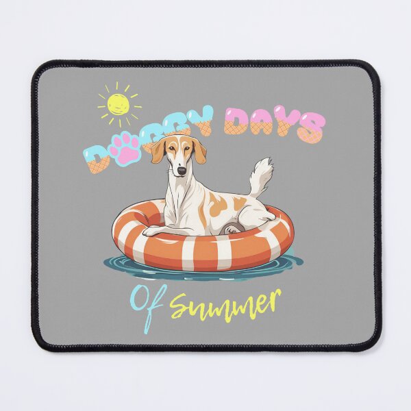 Item preview, Doggy Days of summer aesthetic summer vacation borzoi dog in a swimming ring  designed and sold by GoodyPaws.
