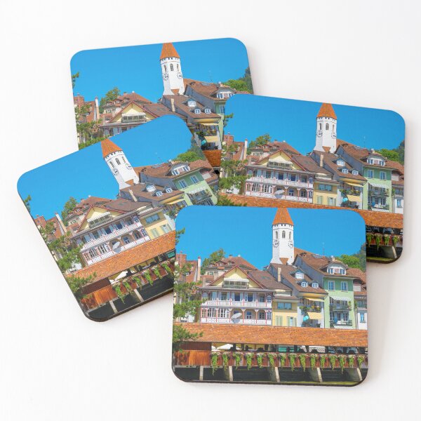 Item preview, River Aare in City of Thun and Untere Schleuse Bridge and Church Tower designed and sold by Mats Silvan.