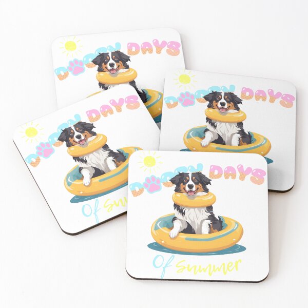 Item preview, Doggy Days of summer aesthetic summer vacation australian shepherd dog in a swimming ring  designed and sold by GoodyPaws.