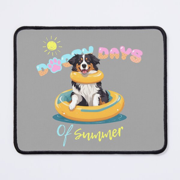 Item preview, Doggy Days of summer aesthetic summer vacation australian shepherd dog in a swimming ring designed and sold by GoodyPaws.