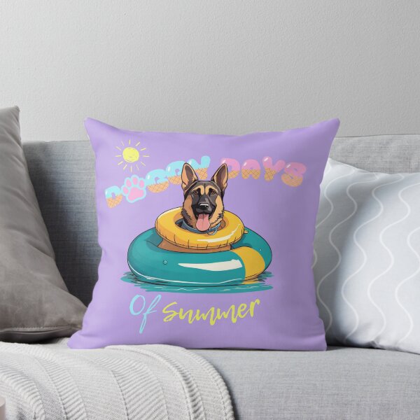Item preview,  Doggy Days of summer aesthetic summer vacation german shepherd dog in a swimming ring  designed and sold by GoodyPaws.