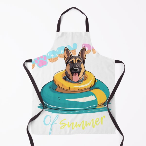 Item preview,  Doggy Days of summer aesthetic summer vacation german shepherd dog in a swimming ring  designed and sold by GoodyPaws.